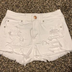 White Denim Shorts